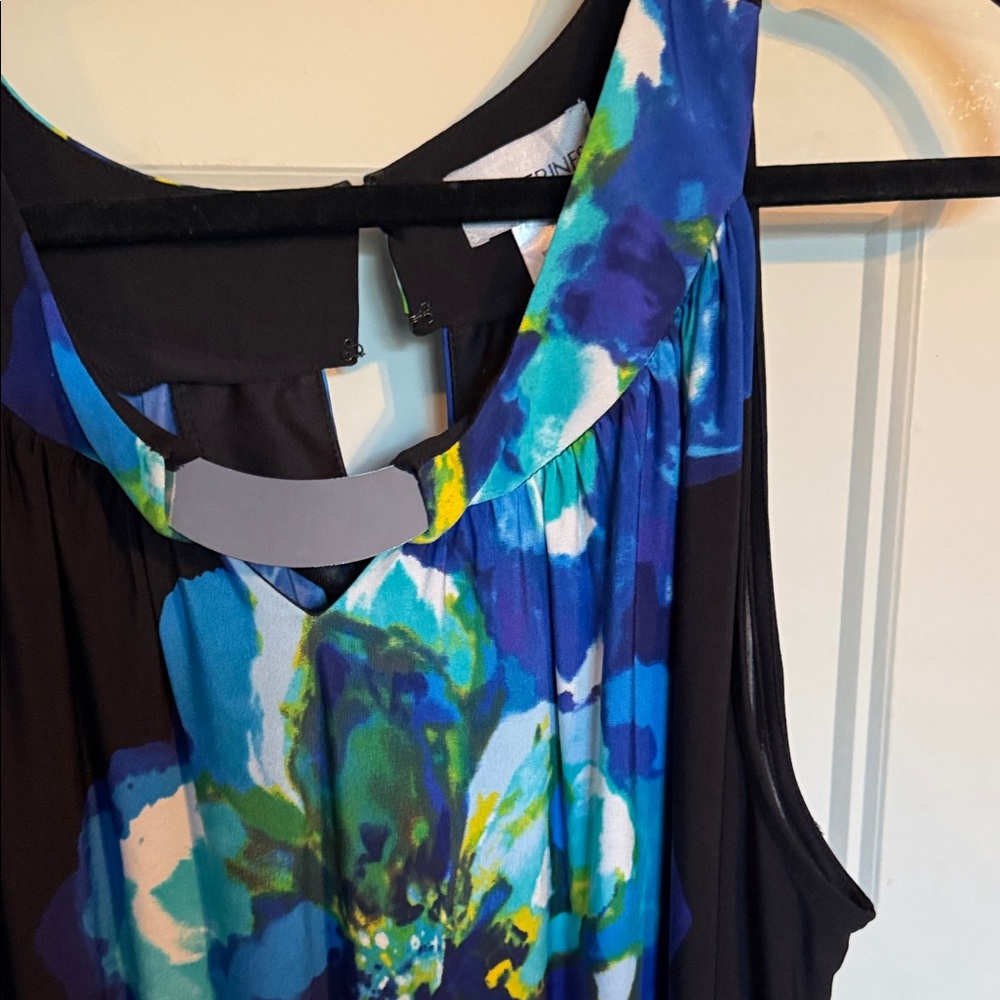 Catherines Black and Blue Floral Maxi Dress - Picture 2 of 4